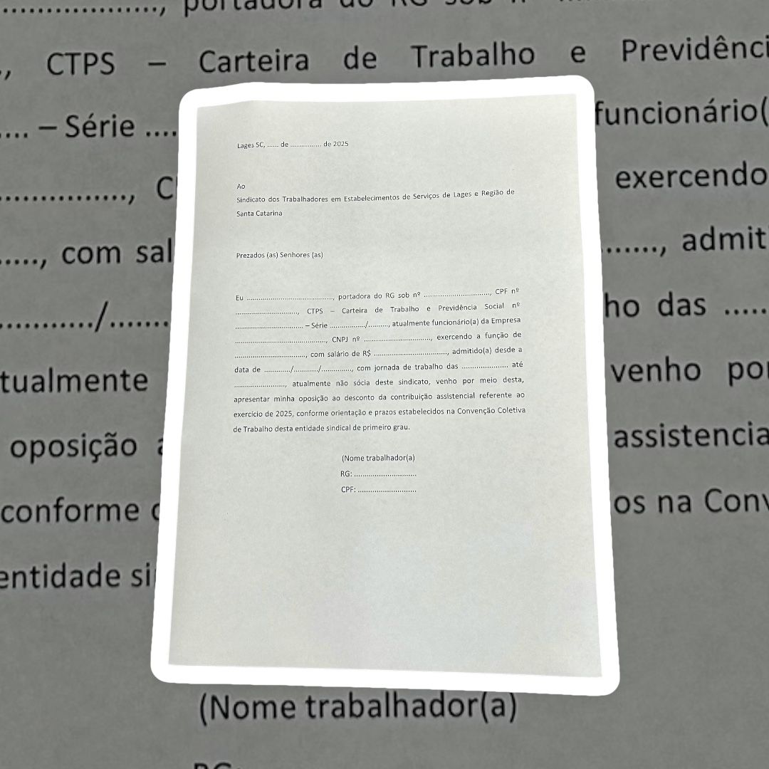 Modelo Carta de Oposição 2025 CCT Laboratórios Fevereiro